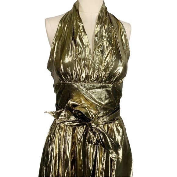 Vintage Rosemary Brantley Marylin Manroe Style Halter Midi Dress Size XS - Picture 4 of 13